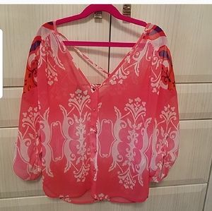Bebe xxs pink blouse